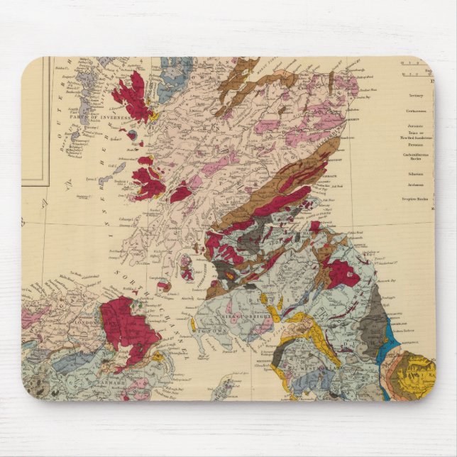 Geological map, British Isles Mouse Pad (Front)