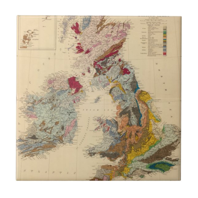 Geological map, British Isles Tile (Front)
