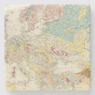 Geological map Europe Stone Coaster