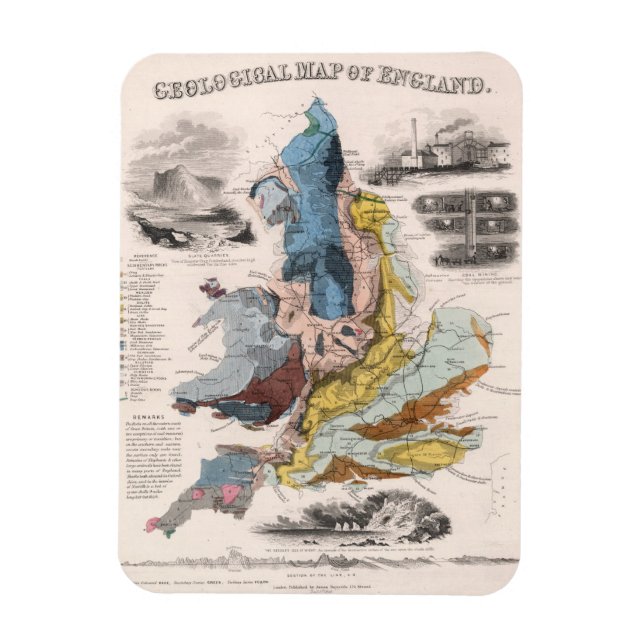 Geological Map of England Magnet (Vertical)
