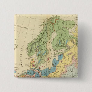 Geological Map of Europe 15 Cm Square Badge