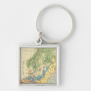 Geological Map of Europe Key Ring