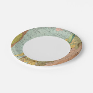 Geological Map of New Hampshire 2 Paper Plate