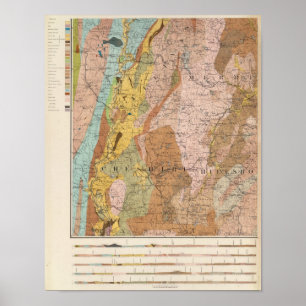 Geological Map of New Hampshire 2 Poster
