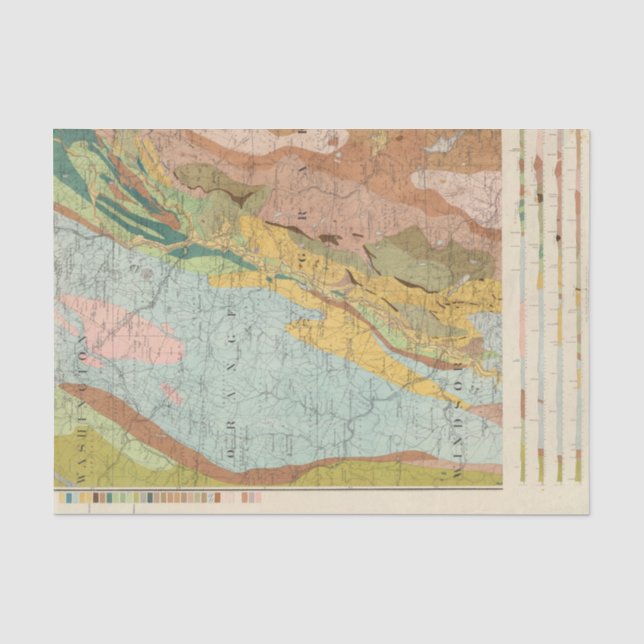 Geological Map of New Hampshire 2 Tissue Paper (Front)
