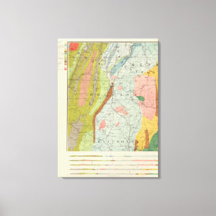 Geological Map of New Hampshire Canvas Print