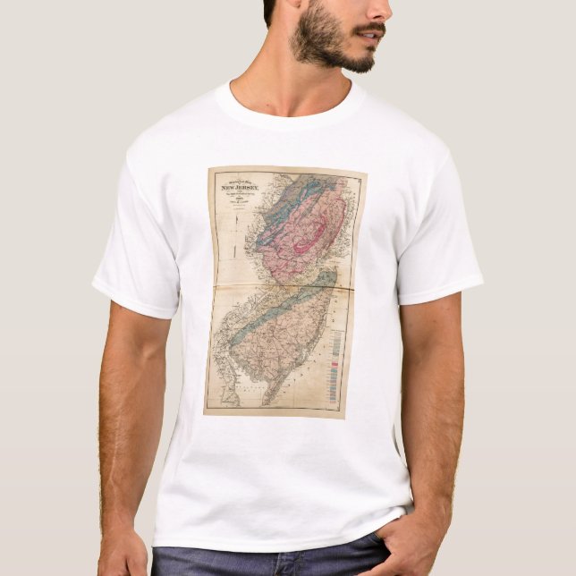 Geological map of New Jersey T-Shirt (Front)
