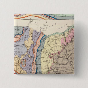 Geological map of Ohio 15 Cm Square Badge