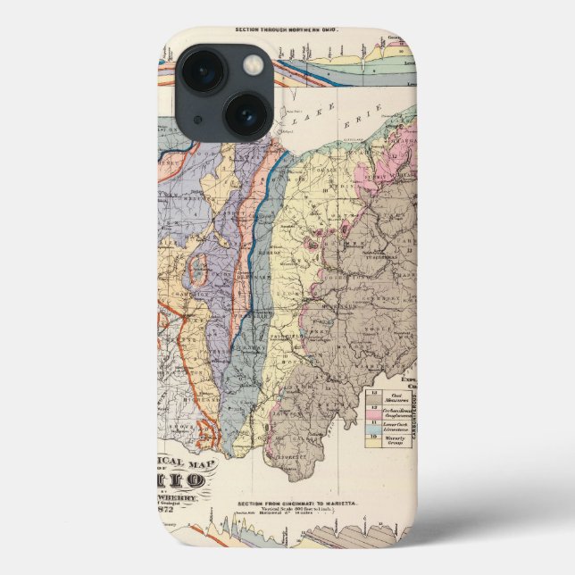 Geological map of Ohio Case-Mate iPhone Case (Back)