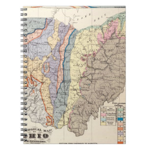 Geological map of Ohio Spiral Notebook