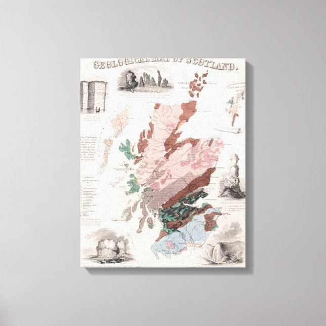 Geological Map of Scotland Canvas Print (Front)