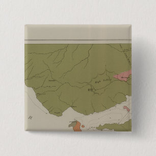 Geological Map of the Clear Lake District 15 Cm Square Badge