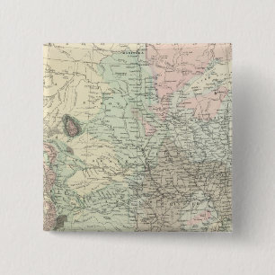 Geological Map of the United States 15 Cm Square Badge