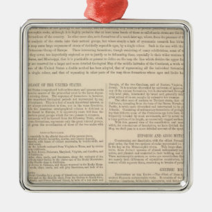 Geological Map of the United States 2 Metal Tree Decoration