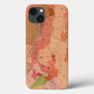 Geological Map of the Washoe District iPhone 13 Case