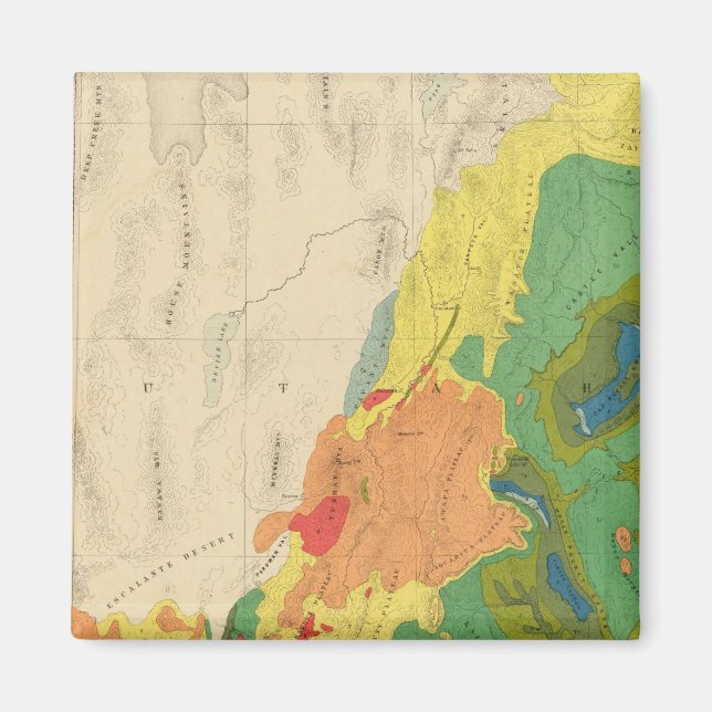 Geological Map Of The Western Part Magnet (Front)