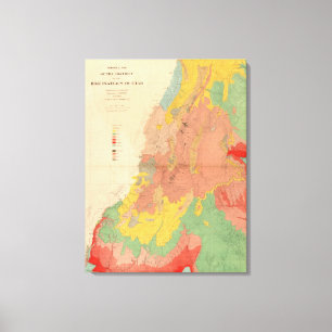 Geological map of Utah Canvas Print