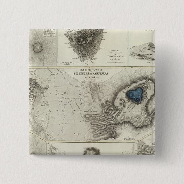 Geological phenomena 15 cm square badge (Front)