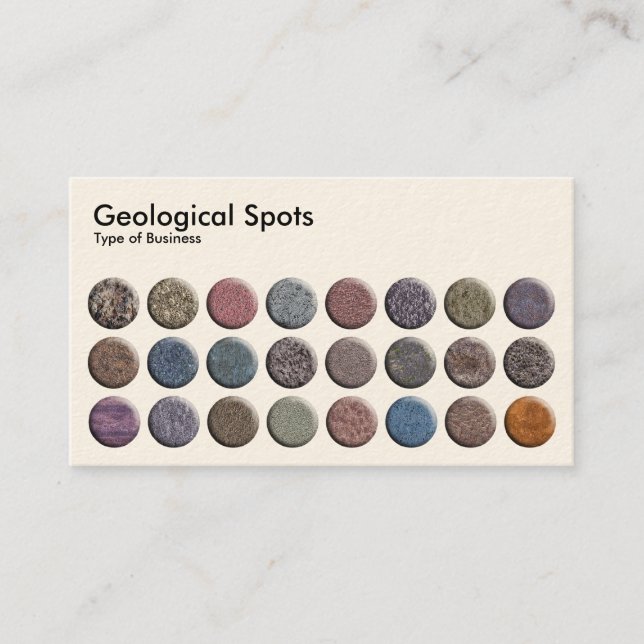 Geological Spots - Cream Business Card (Front)