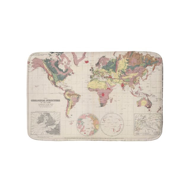 Geological structure of globe bath mat (Front)