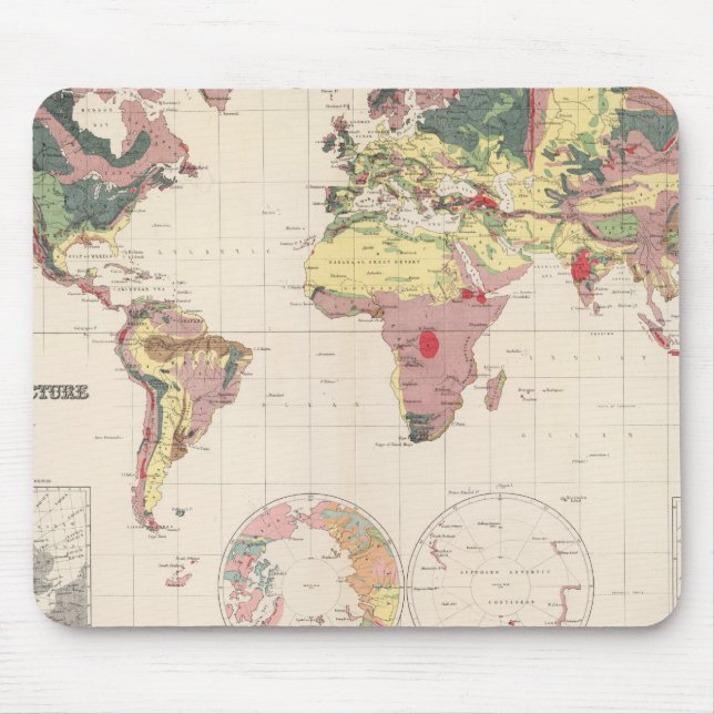 Geological structure of globe mouse pad (Front)