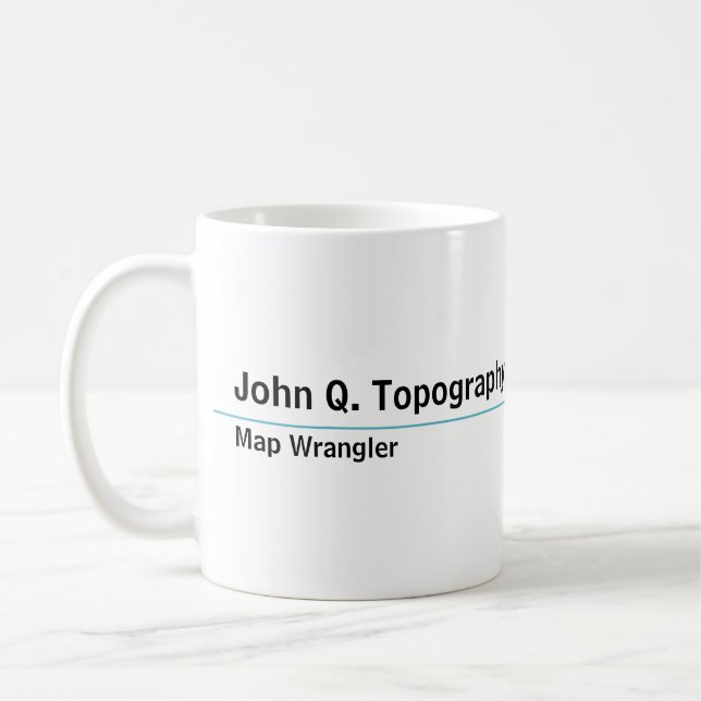 Geologist, Cartographer Topographic Map Coffee Mug (Left)