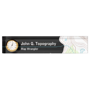 Geologist, Cartographer Topographic Map Nameplate