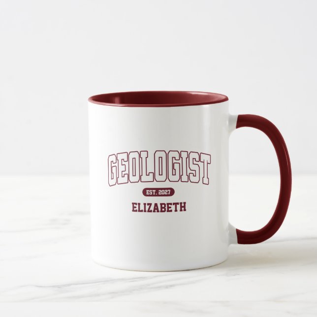 Geologist College Graduate with Name Mug (Right)