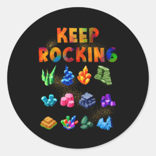 Geologist Colourful Rock Collector Earth Scientist Classic Round Sticker