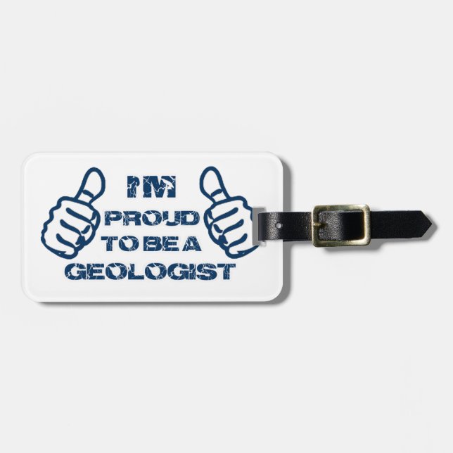 Geologist Design Luggage Tag (Front Horizontal)