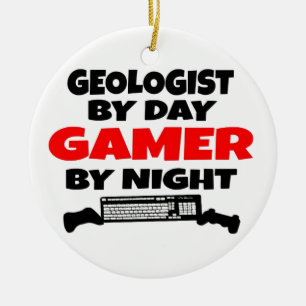 Geologist Gamer Ceramic Tree Decoration
