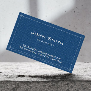Geologist Professional Blueprint Business Card