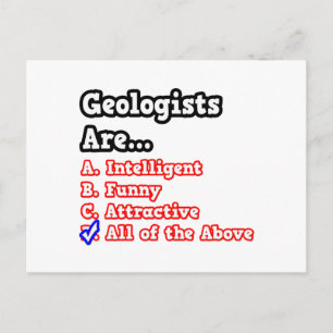 Geologist Quiz...Joke Postcard