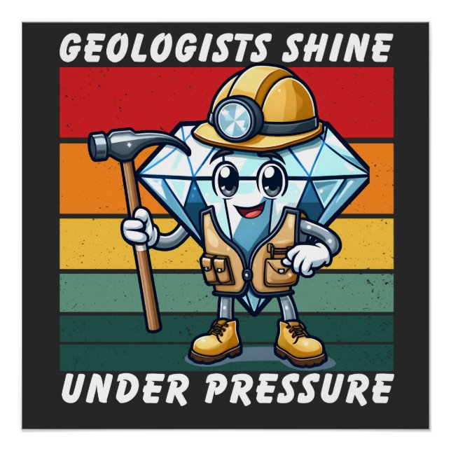 Geologist Shirt | Geology Student Gifts | Geology  Poster (Front)