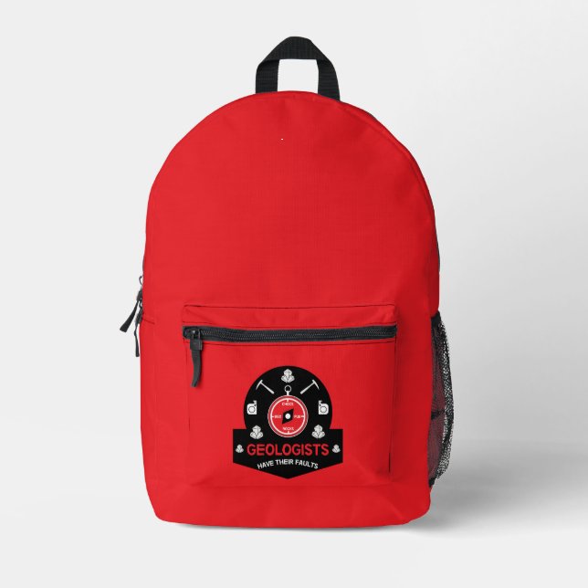 Geologists | Funny Gifts For Geologists | Geology Printed Backpack (Front)