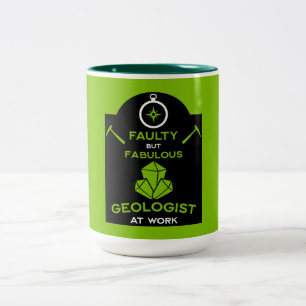 Geologists Funny Gifts For Geologists Geology Two-Tone Coffee Mug