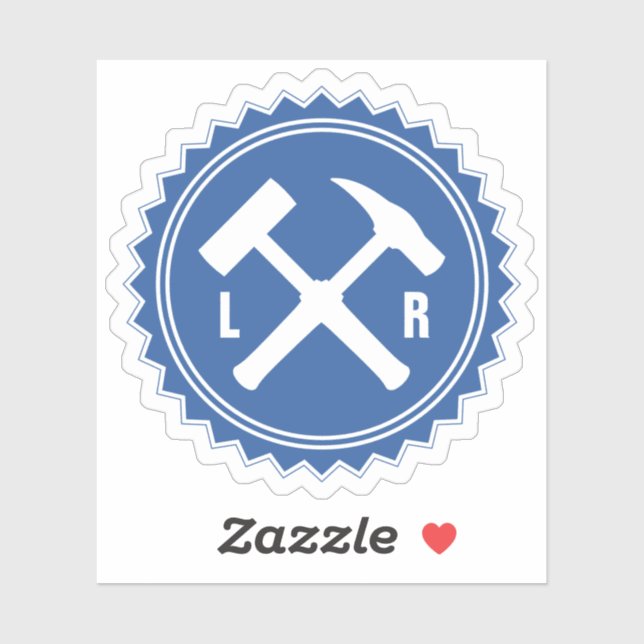 Geologist's Hammer Logo with your Initials on a (Sheet)