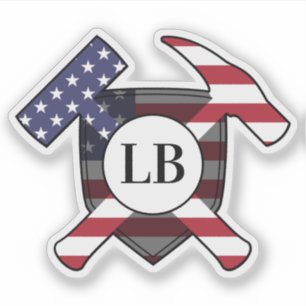 Geologist's Hammers with your Initials on a Vinyl