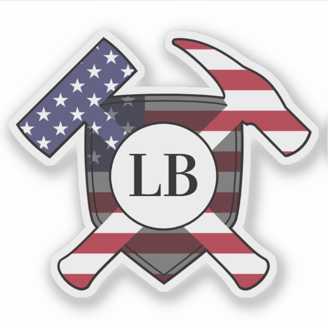 Geologist's Hammers with your Initials on a Vinyl (Front)