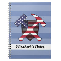 Geologist's Rock Hammer and American Flag