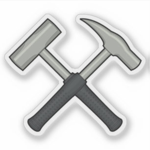 Geologist's Rock Hammer Logo Vinyl