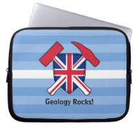 Geologist's Rock Hammer Logo with Union Flag