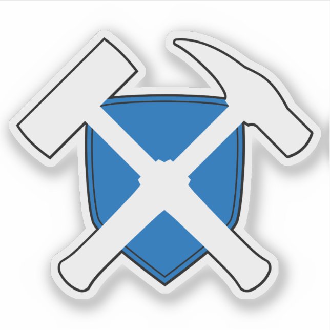 Geologist's Rock Hammer with Flag of Scotland (Front)