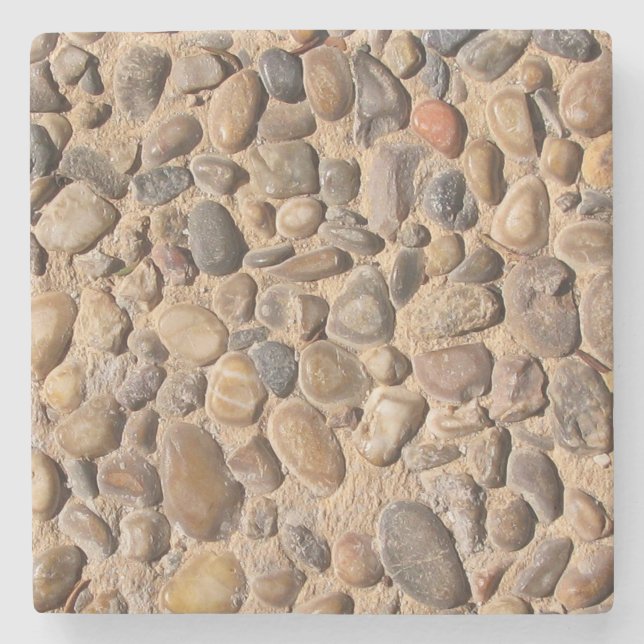 Geology Decorative Pebble Stones Photo Stone Coaster (Front)