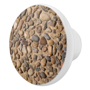 Geology Decorative Pebble Stones Photo ver2 Ceramic Knob