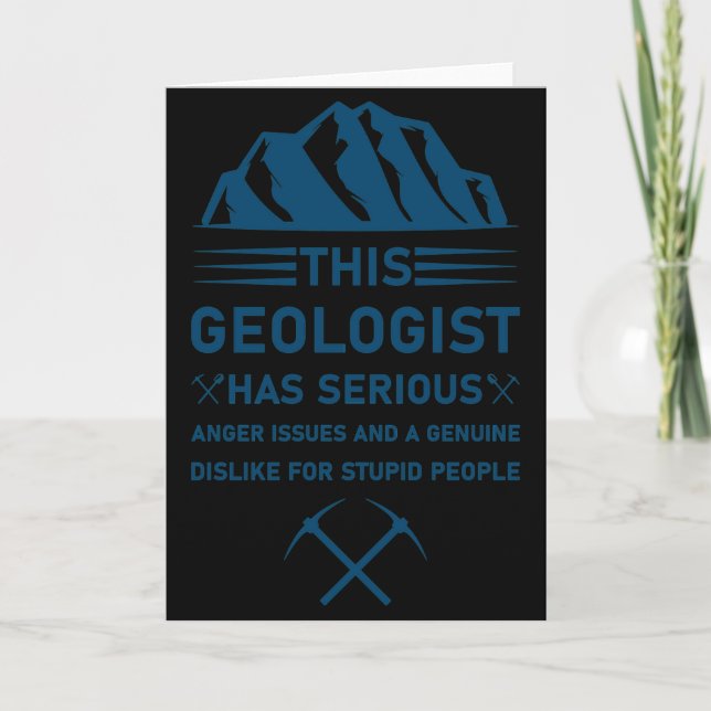 Geology Earth Science Funny Geologist 11 T Shirt  Card (Front)