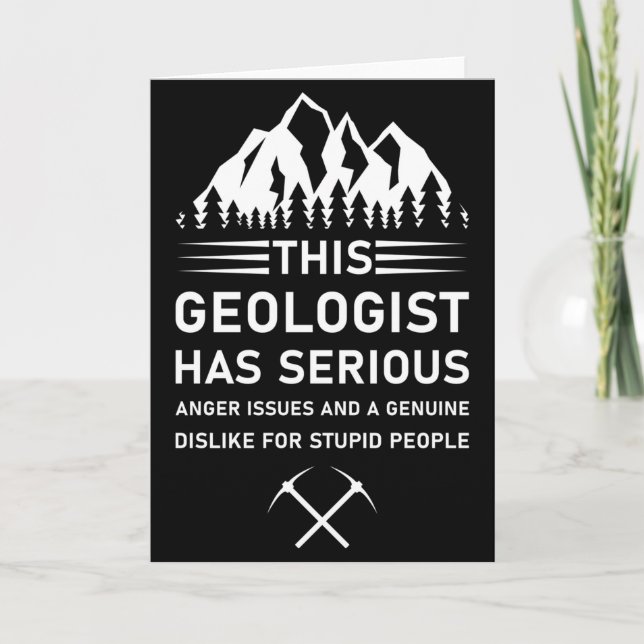 Geology Earth Science Funny Geologist T Shirt  Card (Front)