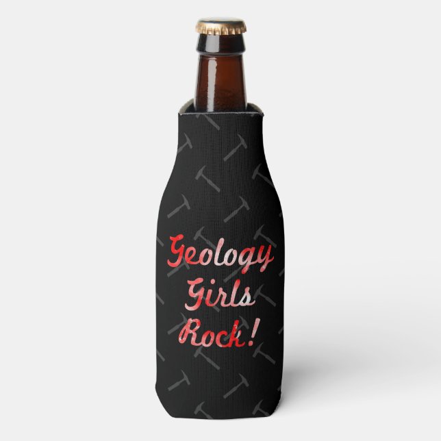 Geology Girls Rock! Bottle Cooler (Bottle Front)