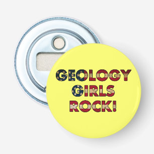 Geology Girls Rock! (USA Flag) Bottle Opener