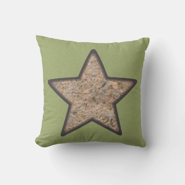 Geology Golden Rock Star on Custom Colour Cushion (Front)